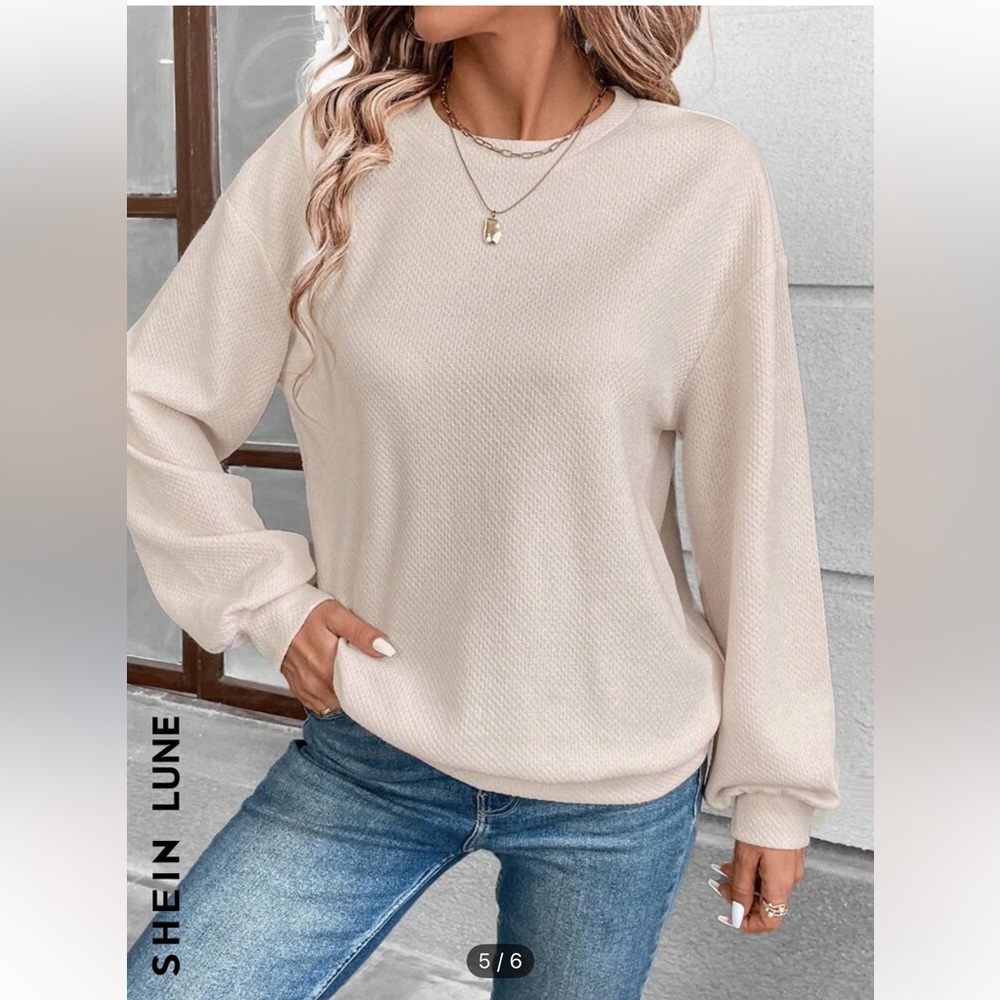 Shein Lune Cream Sweater